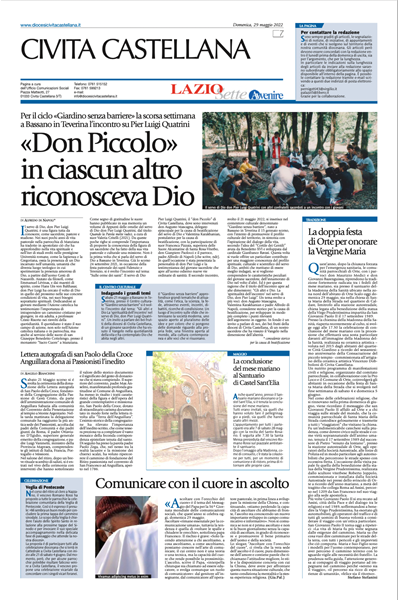 Avvenire - pagina diocesana del 29/05/2022